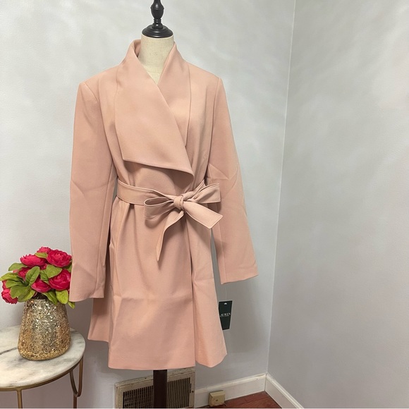 Lauren Ralph Lauren Blush Light Belted Jacket / Coat Size Large - Duplicate - Picture 4 of 16